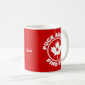 Puck rond en ontdek Canadian Maple Leaf Koffiemok (Voorkant rechts)
