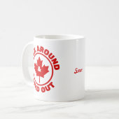 Puck rond en ontdek Canadian Maple Leaf Koffiemok (Voorkant links)