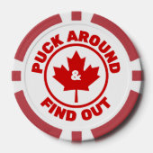Puck rond en ontdek Canadian Maple Leaf Poker Chips (Voorkant)