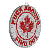 Puck Rondneuzen & Uitvinden Canadese Esdoornblad Dartbord (Voorkant Links)