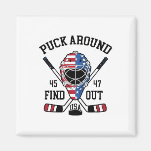 Puck Rondslingeren En Uitvinden Grappig Hockey Magneet