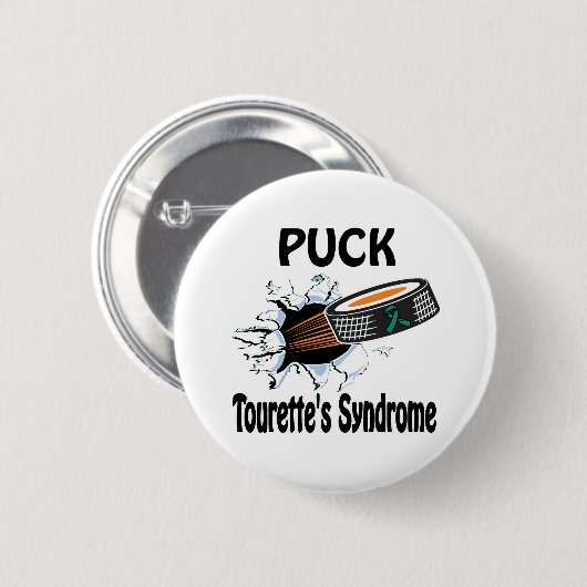 Puck The Causes Tourette's Syndrome Button (Voorkant /achterkant)
