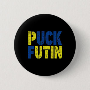 Puck Vecht Voor Deze Oorlog - Oorlog In Oekraïne - Ronde Button 5,7 Cm