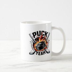 Puck Yeah Grappige Hockey Vader Moeder IJshockey S Koffiemok