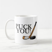 Puck You Hockey Stick en Puck Koffiemok (Links)