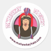 Pucker Mohawkey Monkey sticker (Voorkant)