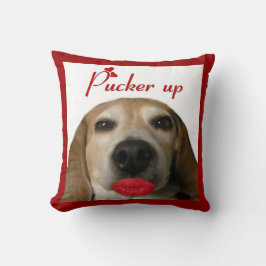 Pucker up Beagle Pillow Kussen