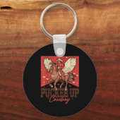 Pucker Up Cowboy Funny Western Valentines Sleutelhanger (Voorkant)