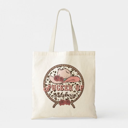 Pucker Up Cowboy Tote Bag (Achterkant)