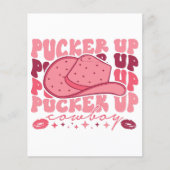 Pucker Up Cowboy Westerne Valentijnsdag (Voorkant)