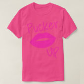 Pucker Up Kiss Me Hot Lips Grappige Mode en Makeu T-shirt (Design voorkant)