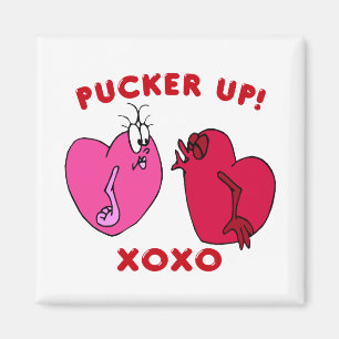Pucker up Valentijn Hearts Magnet