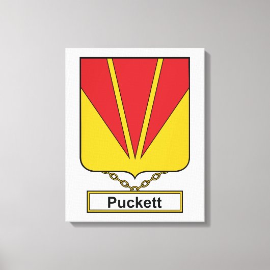 Puckett Family Crest Canvas Afdruk (Voorkant)