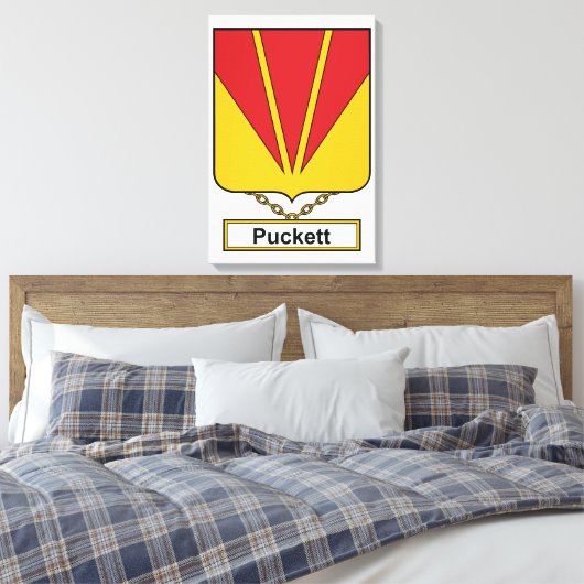 Puckett Family Crest Canvas Afdruk (Insitu (Slaapkamer))