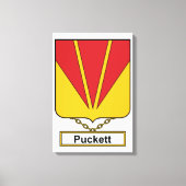 Puckett Family Crest Canvas Afdruk (Voorkant)