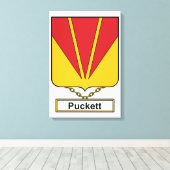 Puckett Family Crest Canvas Afdruk (Insitu (Houten vloer))