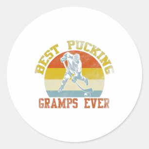 Pucking Gramps Retro Funny Fathers Dag Hoc Ronde Sticker
