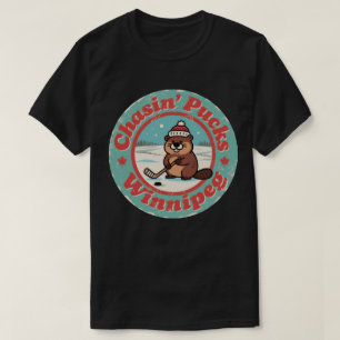 Pucks najagen in Winnipeg Kunst T-shirt