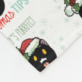 Pucky's Purrfect met Kerstmis Fleece Deken (Hoek)