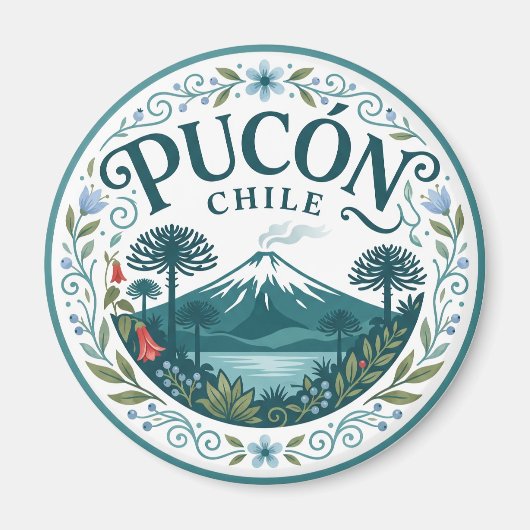Pucón Chilië Magneet (Voorkant)