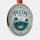 Pucón Chilië Metalen Ornament (Rechts)