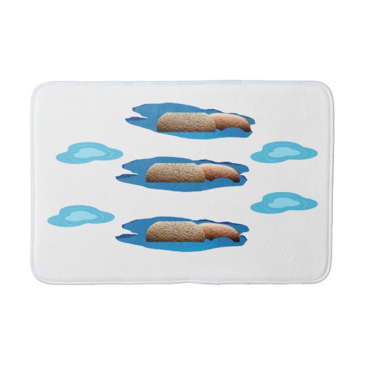 Puddels en stenen Bathmat Badmat (Voorkant)