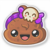 Pudding & Cute Schedel Accessoire - Happy Jump Sticker (Voorkant)