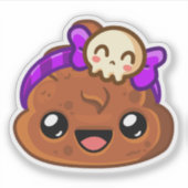 Pudding & Cute Skull Accessory - Happy Jump Sticker (Voorkant)