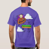 Pudding & Cute Skull with Back Print - Happy Jump T-shirt (Achterkant)