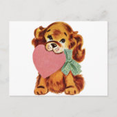  pudding houdt hart vast briefkaart (Voorkant)