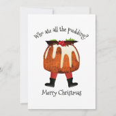 Pudding Humor Prettig Kerstfeest Feestdagenkaart (Voorkant)