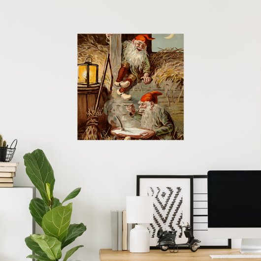 “Pudding In de Schuur” van Jenny Nystrom Poster (Thuiskantoor)