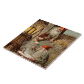 "Pudding In the Barn" door Jenny Nystrom Tegeltje (Zijkant)