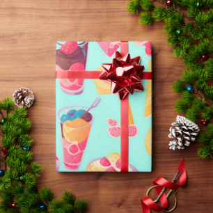 Pudding Mozaïek Kleurrijk Gepersonaliseerd Patroon Cadeaupapier