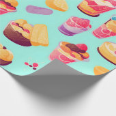 Pudding Mozaïek Kleurrijk Gepersonaliseerd Patroon Cadeaupapier (Hoek)