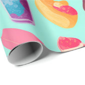 Pudding Mozaïek Kleurrijk Gepersonaliseerd Patroon Cadeaupapier (Rol Hoek)