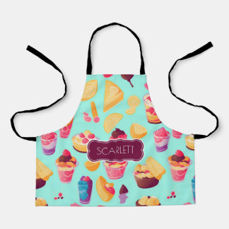 Pudding Mozaïek Kleurrijk Gepersonaliseerd Patroon Schort