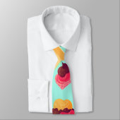 Pudding Mozaïek Kleurrijk Gepersonaliseerd Patroon Stropdas (Gebonden)