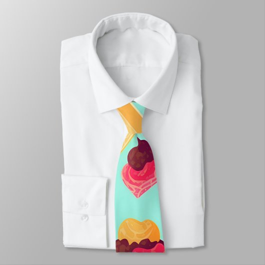 Pudding Mozaïek Kleurrijk Gepersonaliseerd Patroon Stropdas (Gebonden)