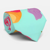 Pudding Mozaïek Kleurrijk Gepersonaliseerd Patroon Stropdas (Opgerold)