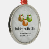 PUDDING OP DE GLITZ Noviteit | Kerstmis Metalen Ornament (Rechts)
