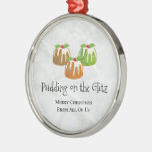 PUDDING OP DE GLITZ Noviteit | Kerstmis Metalen Ornament (Links)