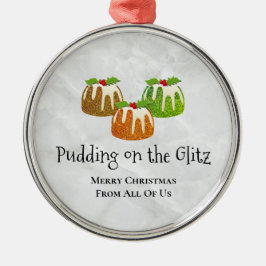 PUDDING OP DE GLITZ Noviteit | Kerstmis Metalen Ornament