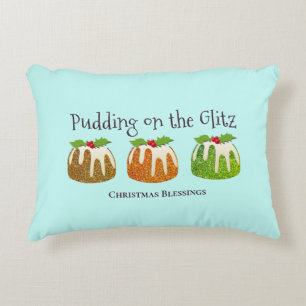 PUDDING OP GLITZ Gepersonaliseerde kerst Accent Kussen