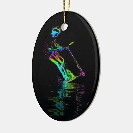 Puddle Jumping - Scooter Champ Keramisch Ornament (Links)