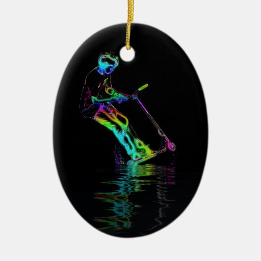 Puddle Jumping - Scooter Champ Keramisch Ornament (Voorkant)