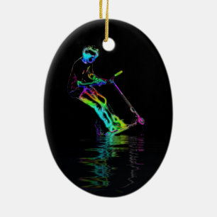 Puddle Jumping - Scooter Champ Keramisch Ornament