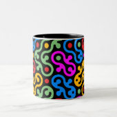 Puddles gevuld tweekleurige koffiemok (Center)