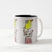 Puddy Cat & Canary 11 oz Mug Tweekleurige Koffiemok (Voorkant rechts)