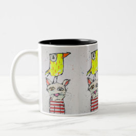 Puddy Cat & Canary 11 oz Mug Tweekleurige Koffiemok